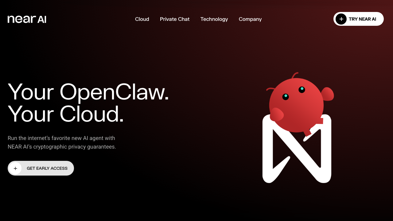NEAR AI Cloud homepage screenshot